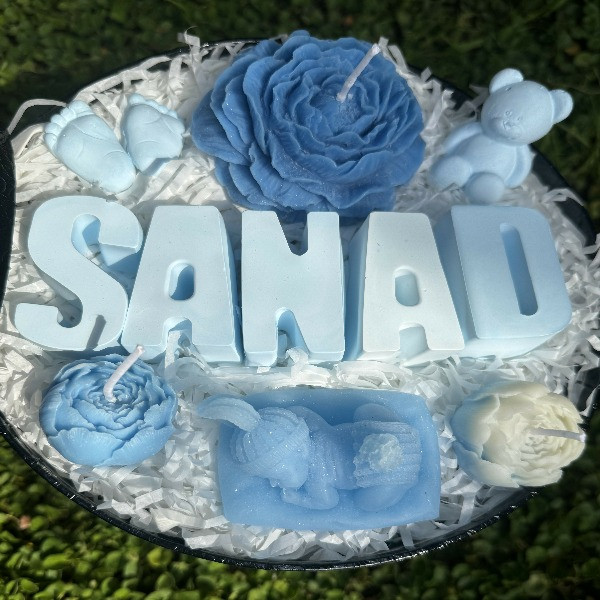 Handmade Candels You Can Order with Different Colors and Smells for Newborn Baby or Any Other Occassion